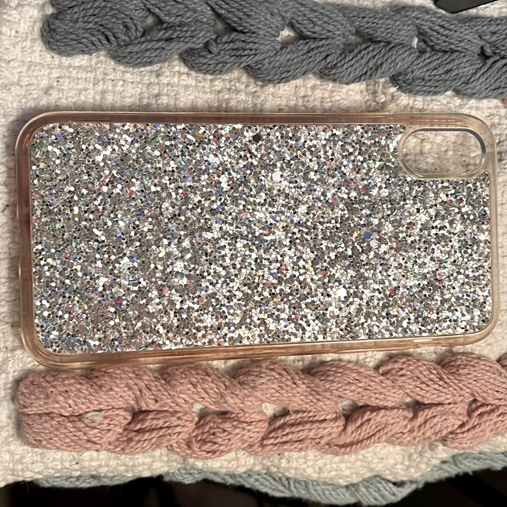 Silver & Glittery iPhone X case
